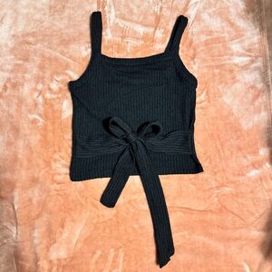 Madewell Black Ribbed Knit Tank Top